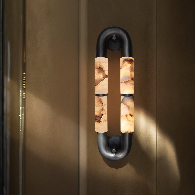 Luma Arc Twin Alabaster Sconce - Vakkerlight