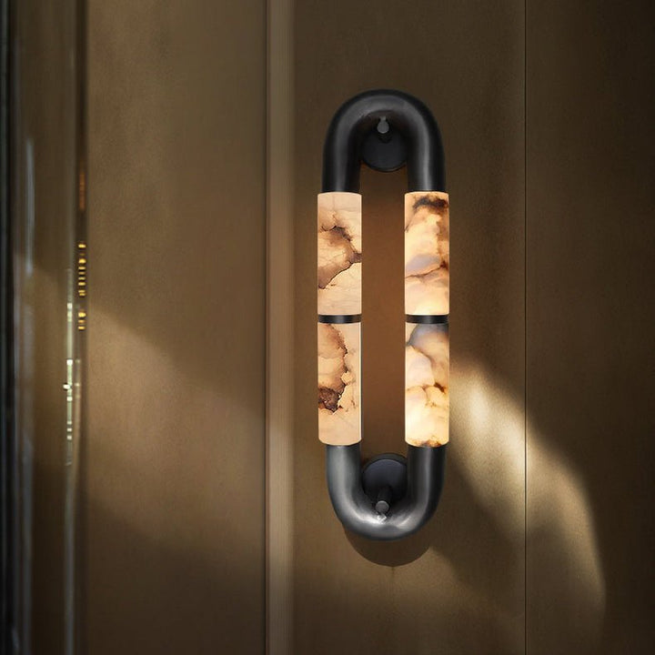 Luma Arc Twin Alabaster Sconce - Vakkerlight