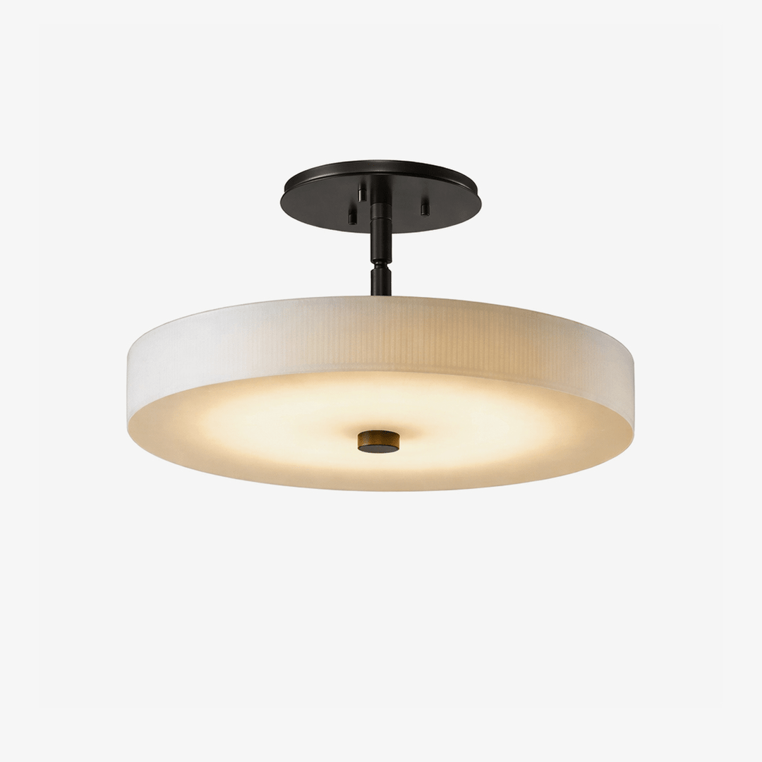 Luma Linen Drum Ceiling Light - Vakkerlight