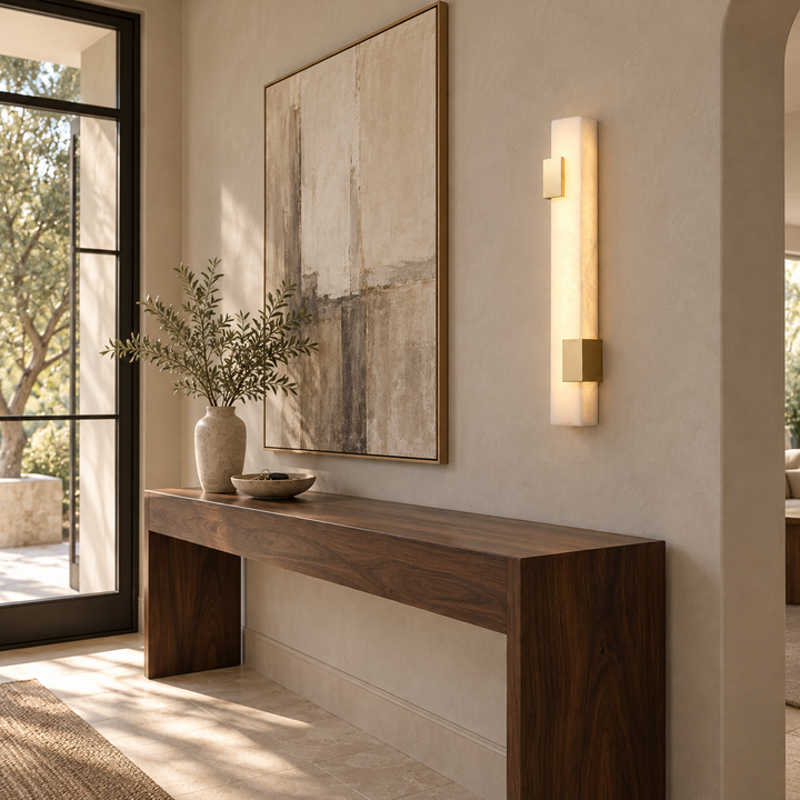 Lumen Bar Alabaster Wall Sconce