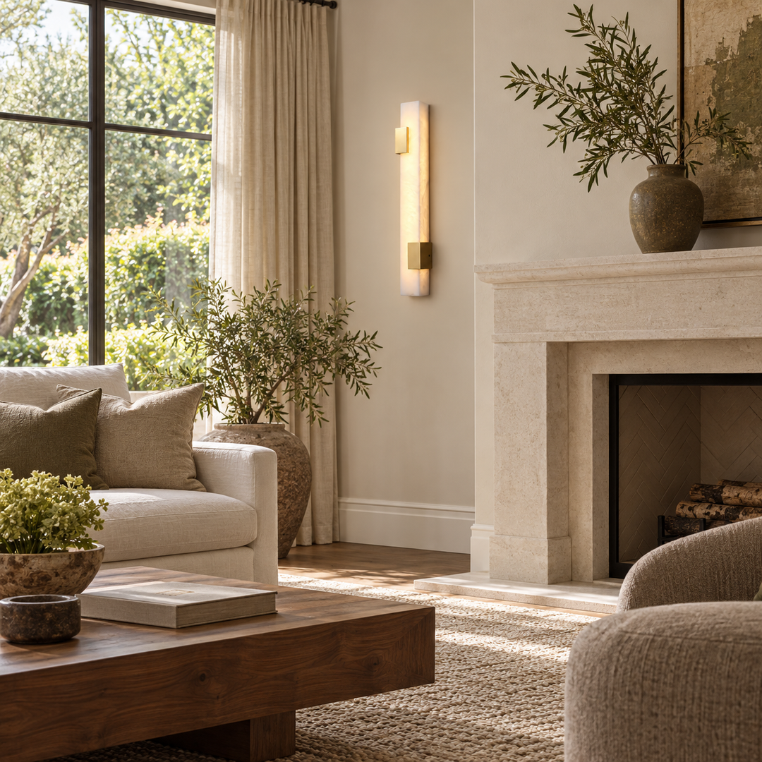 Lumen Bar Alabaster Wall Sconce