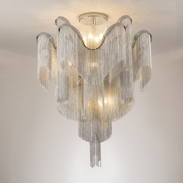 Luminous Cascade Chain Ceiling Light