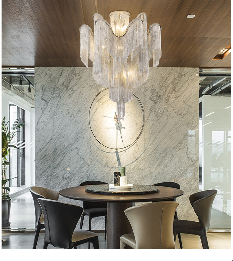 Luminous Cascade Chain Ceiling Light