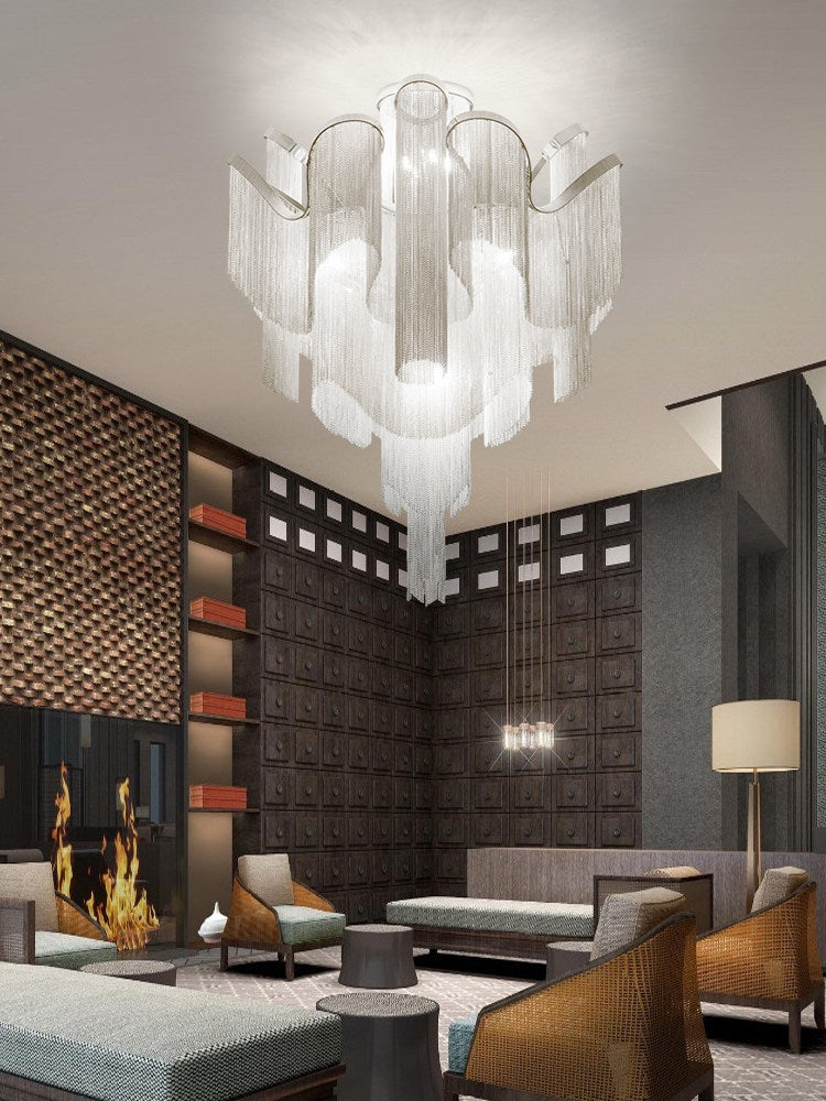 Luminous Cascade Chain Ceiling Light