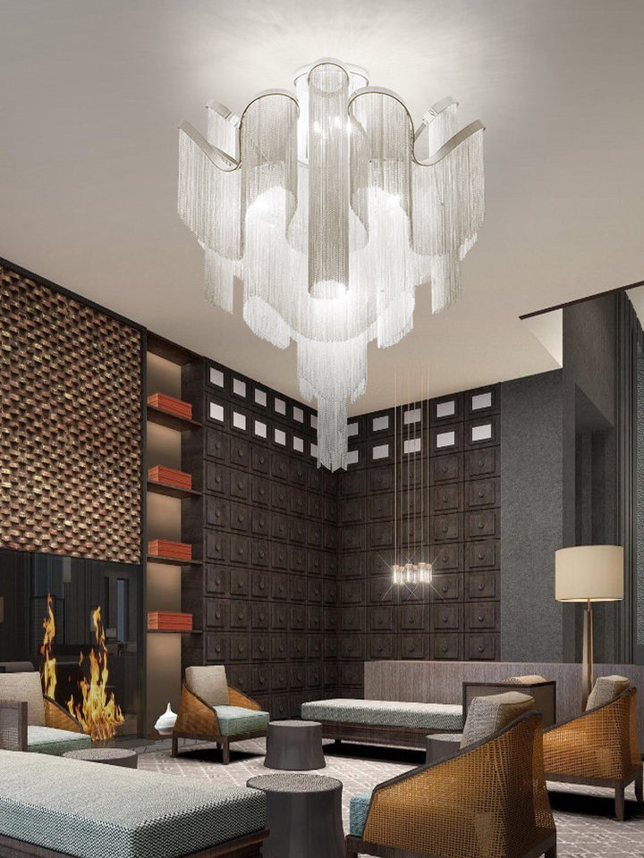 Luminous Cascade Chain Ceiling Light