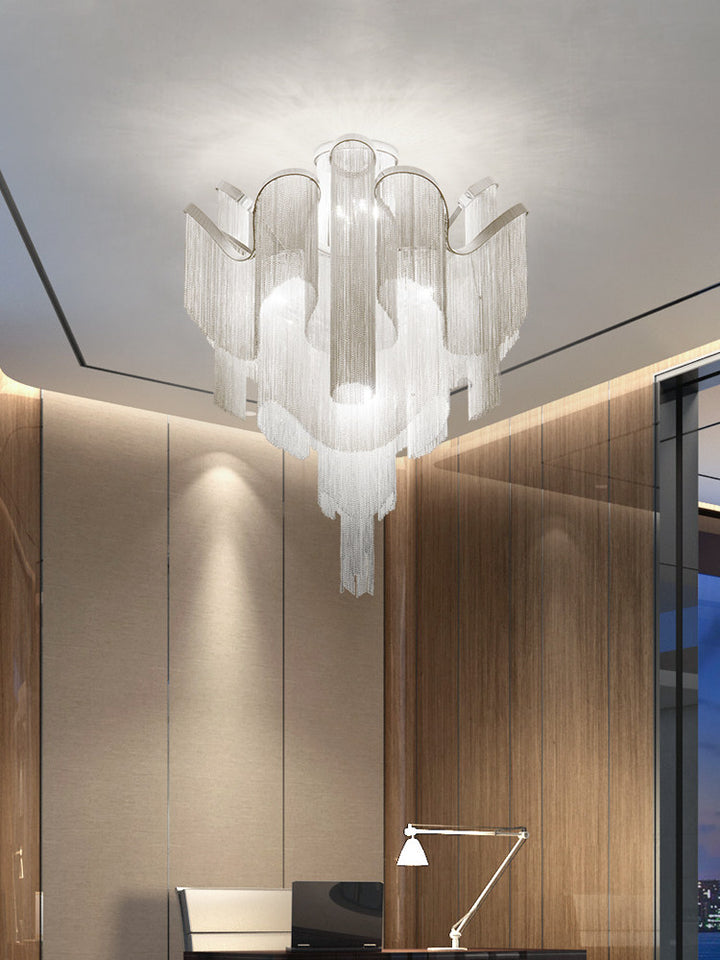 Luminous Cascade Chain Ceiling Light