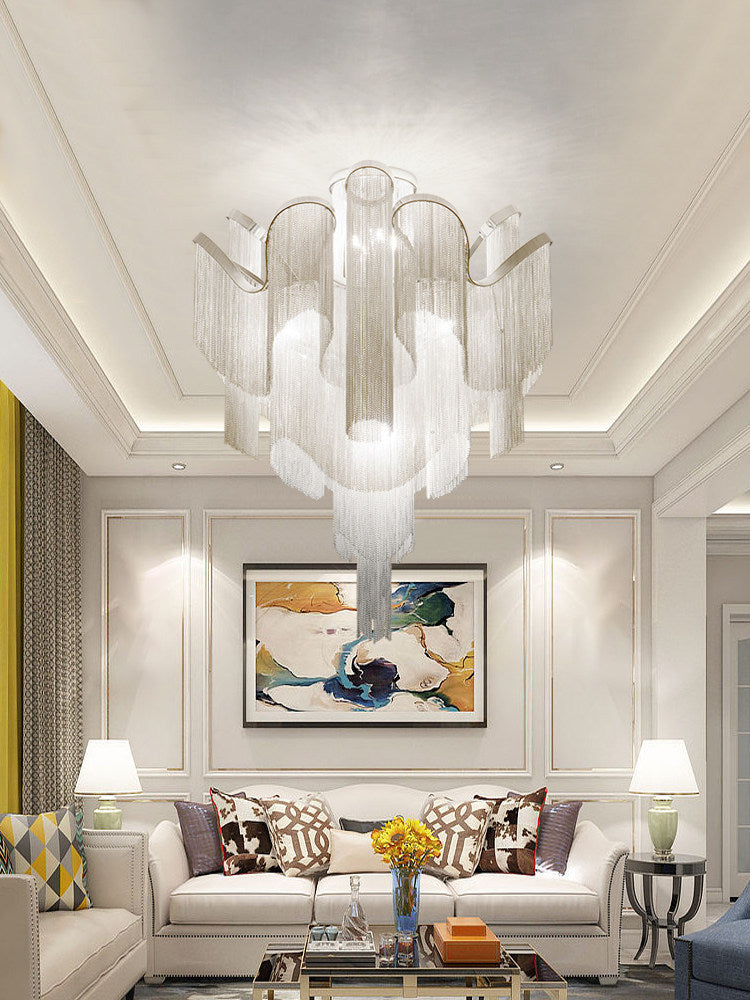 Luminous Cascade Chain Ceiling Light