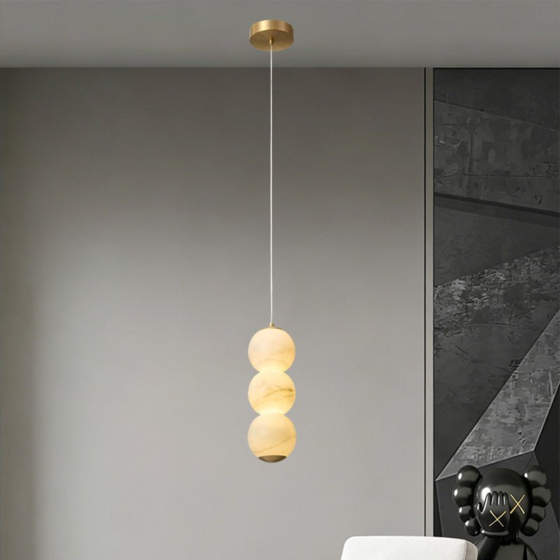 Luminous Orb Alabaster Pendant Lamp - Vakkerlight