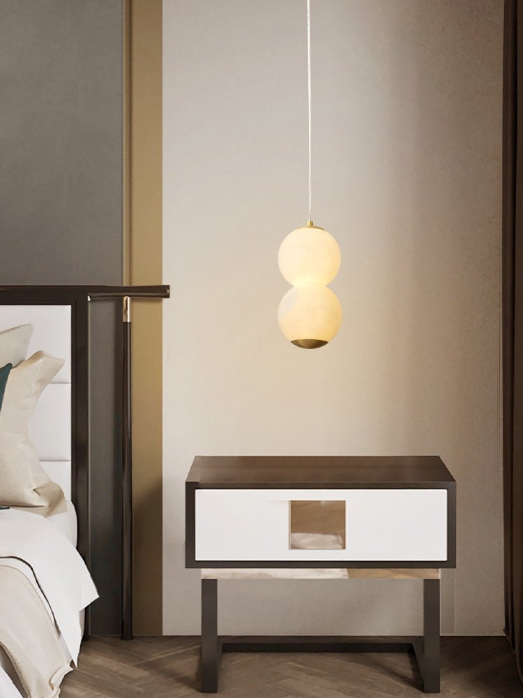 Luminous Orb Alabaster Pendant Lamp - Vakkerlight