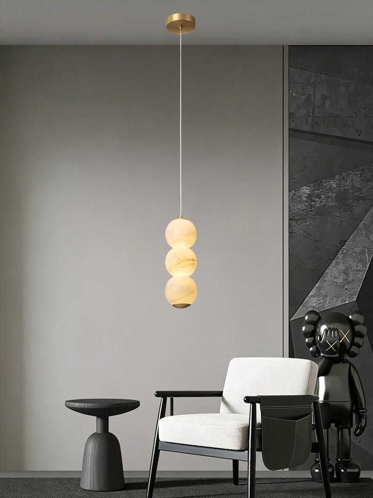 Luminous Orb Alabaster Pendant Lamp - Vakkerlight