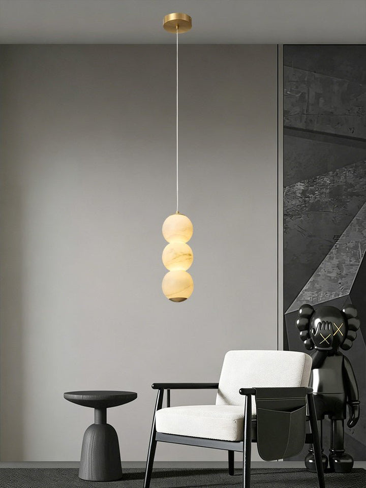 Luminous Orb Alabaster Pendant Lamp - Vakkerlight