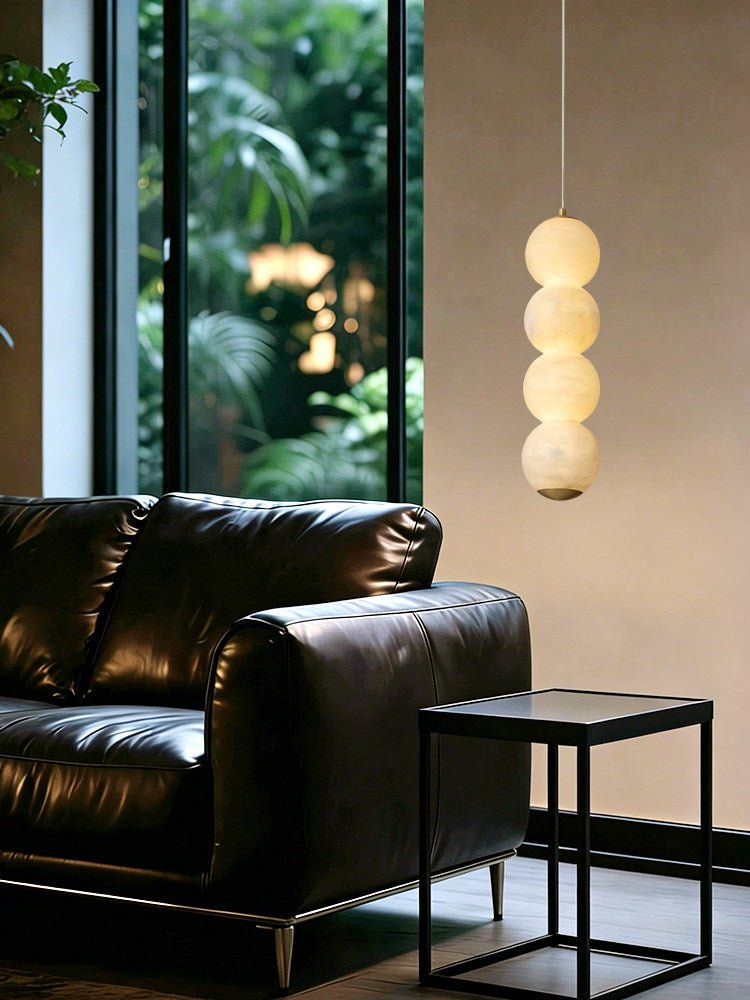 Luminous Orb Alabaster Pendant Lamp - Vakkerlight