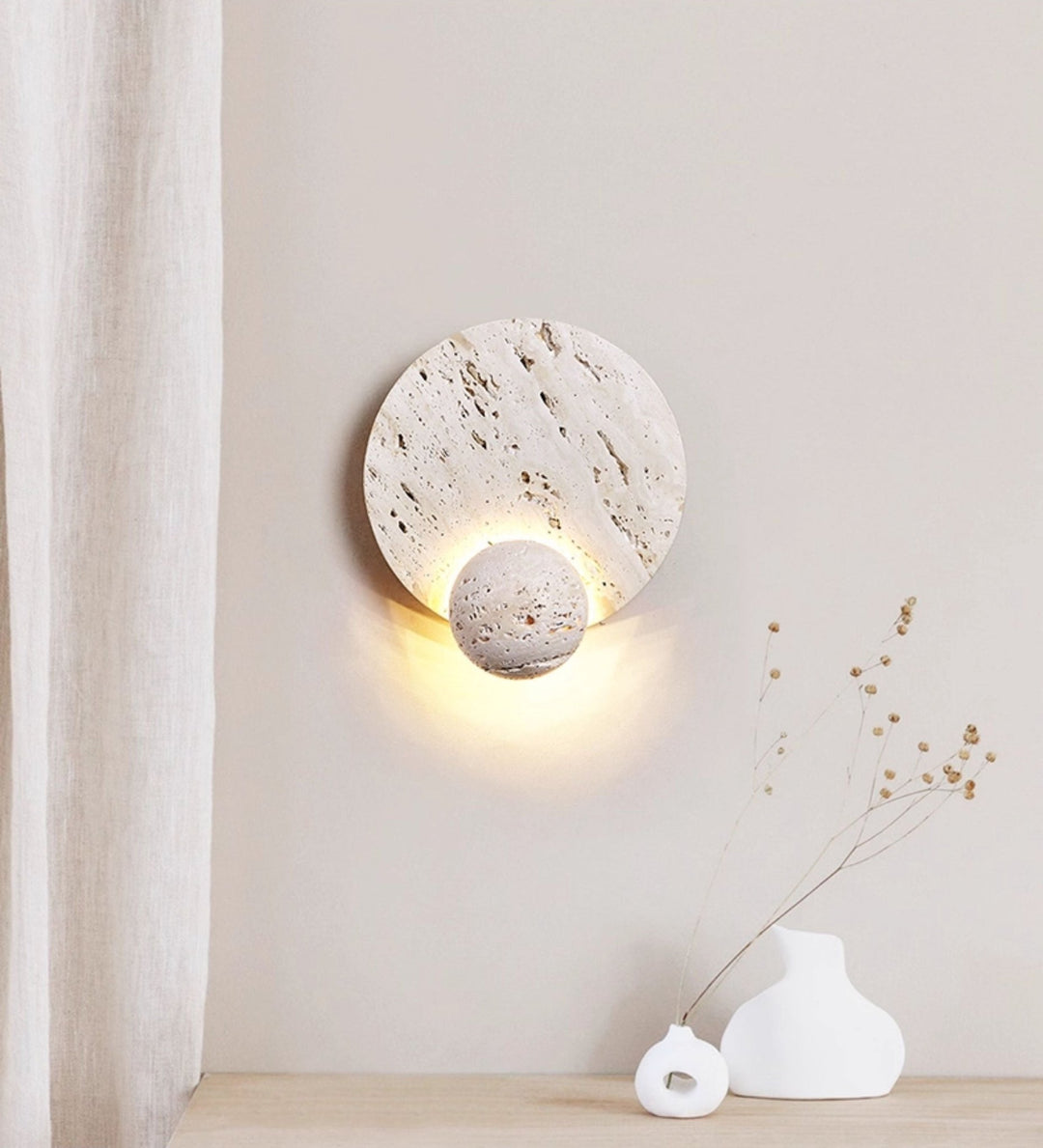 Luna Travertine Sconce - Vakkerlight