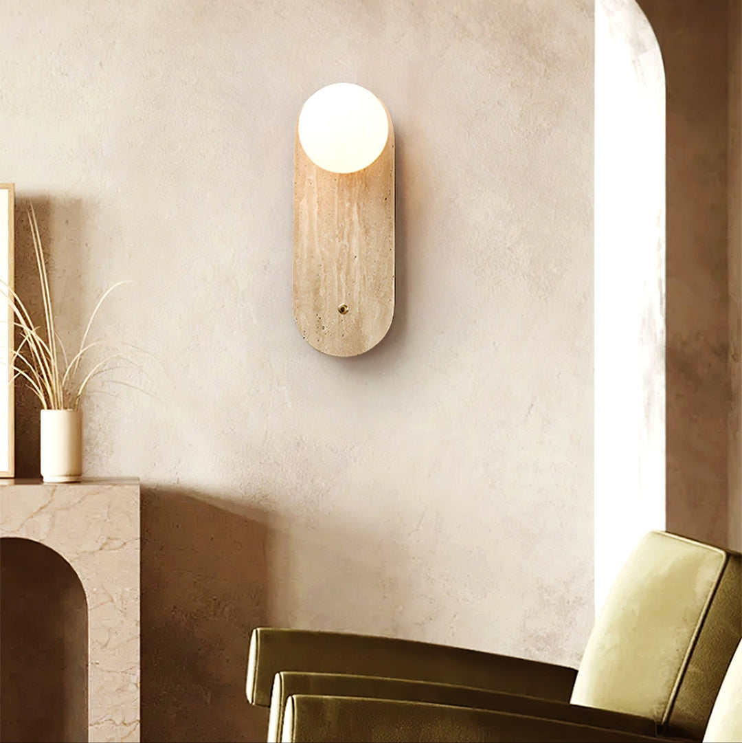 Luna Travertine Wall Sconce - Vakkerlight