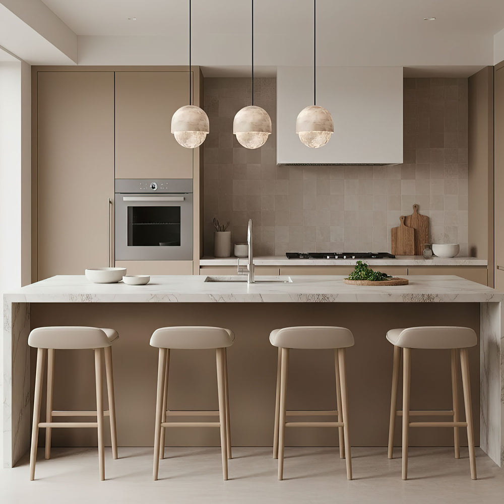 Lunar Dome Alabaster Pendant Light - Vakkerlight