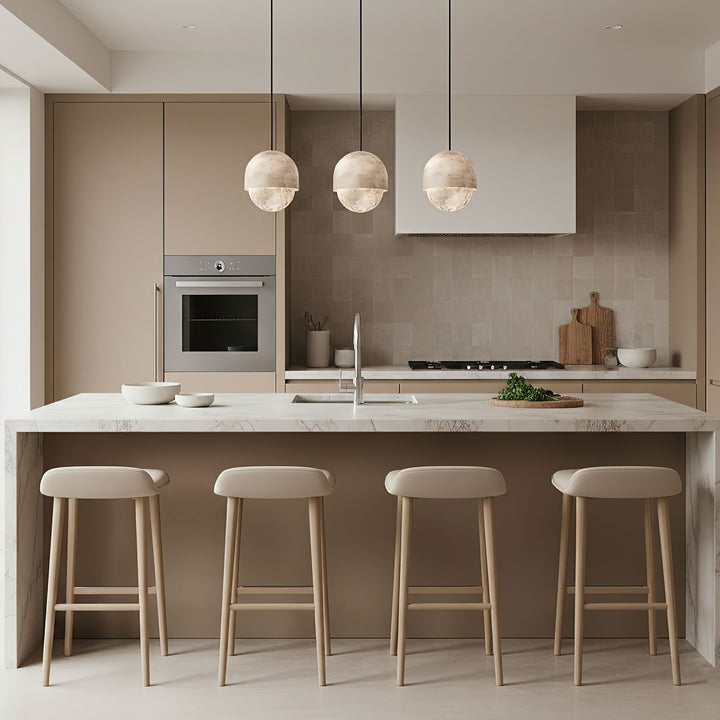 Lunar Dome Alabaster Pendant Light - Vakkerlight