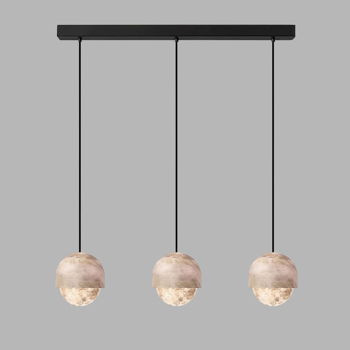 Lunar Dome Alabaster Pendant Light