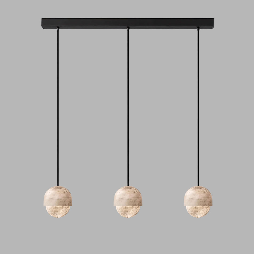 Lunar Dome Alabaster Pendant Light