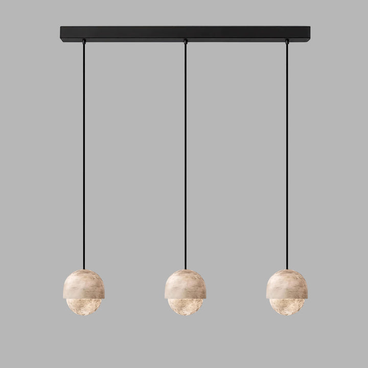 Lunar Dome Alabaster Pendant Light