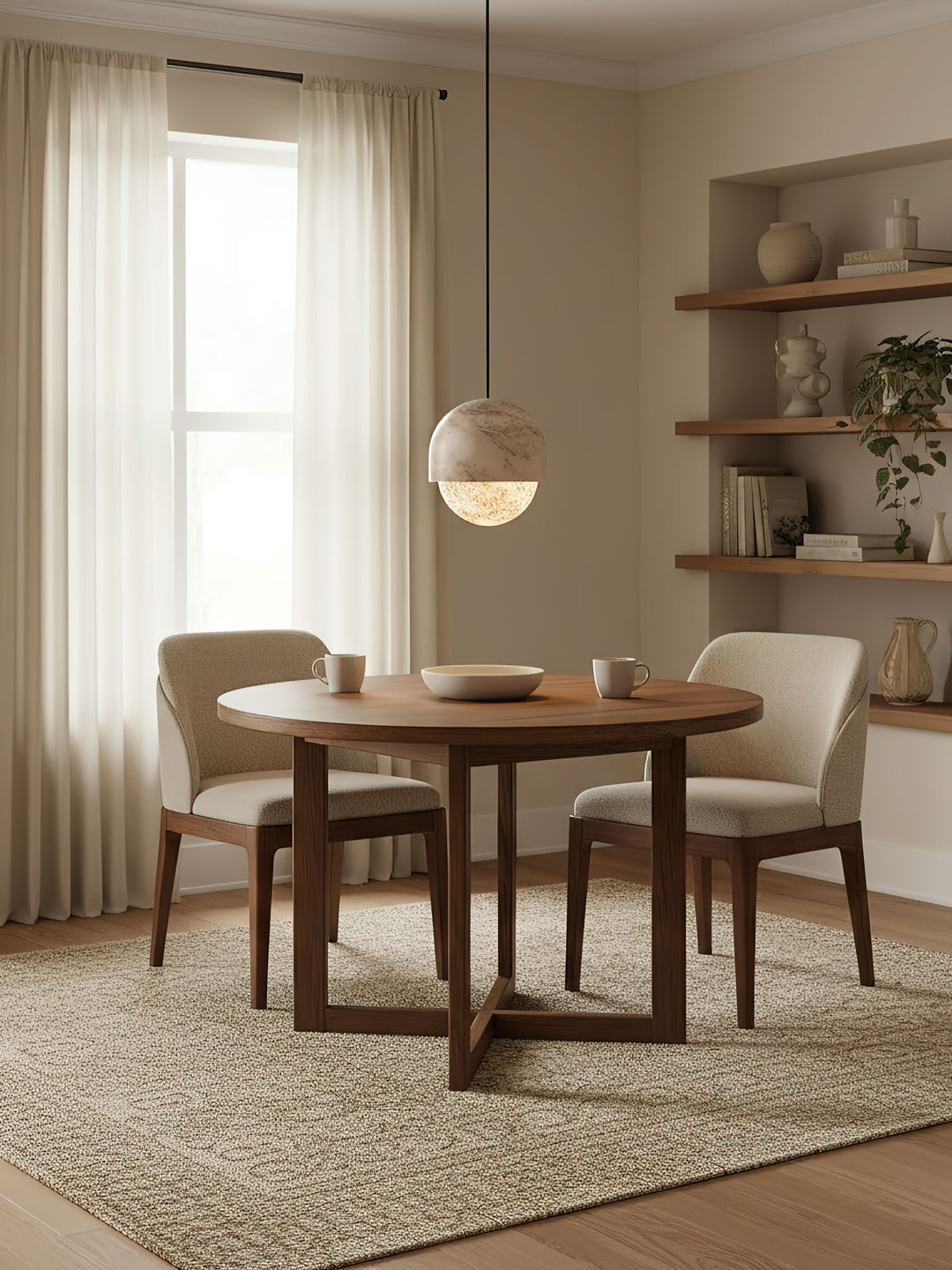 Lunar Dome Alabaster Pendant Light - Vakkerlight