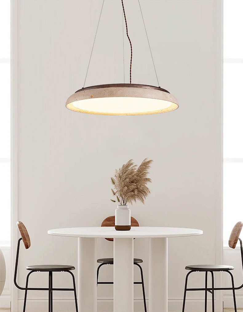 Lunar Disc Travertine Pendant Lamp - Vakkerlight