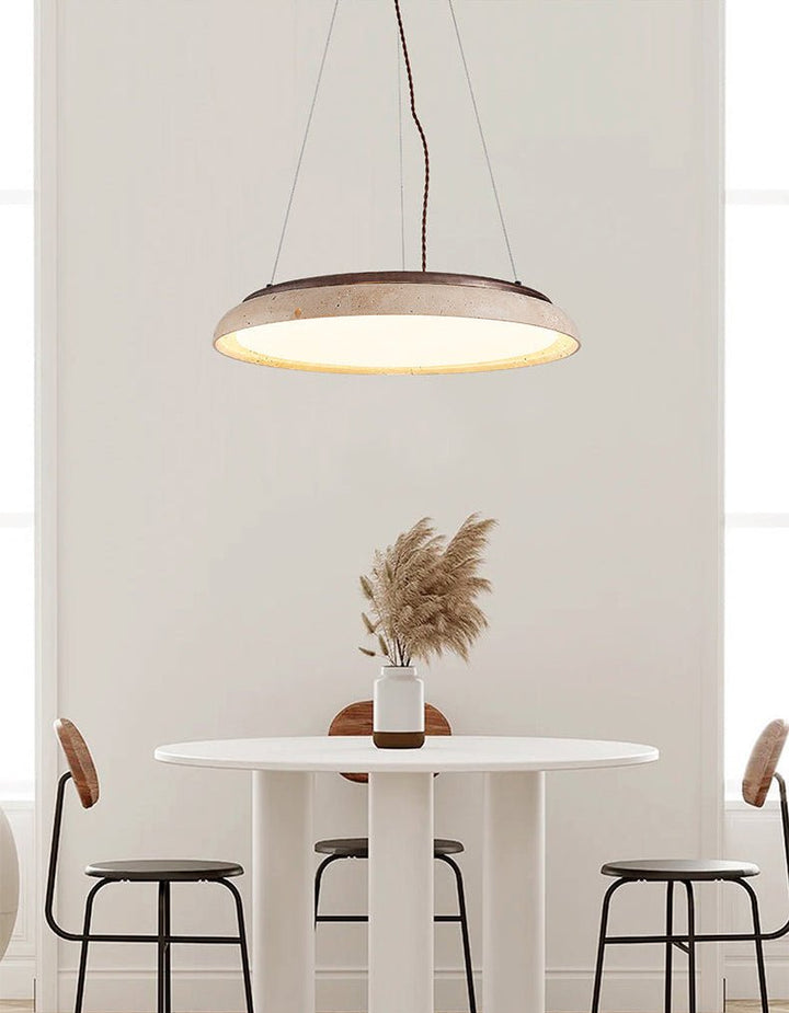 Lunar Disc Travertine Pendant Lamp - Vakkerlight
