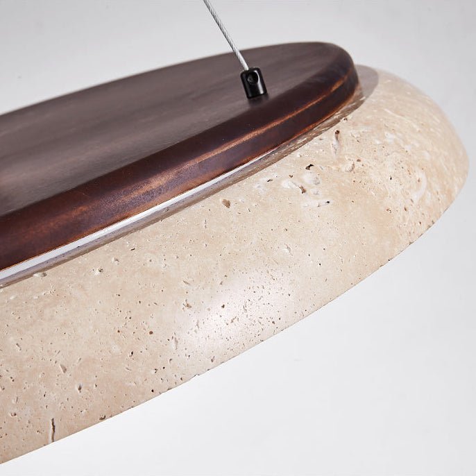 Lunar Disc Travertine Pendant Lamp - Vakkerlight