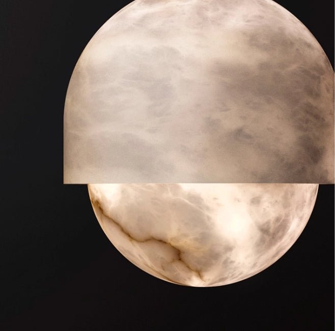 Lunar Dome Alabaster Pendant Light - Vakkerlight