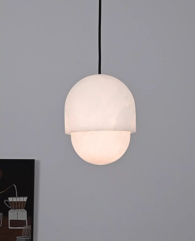 Lunar Dome Alabaster Pendant Light - Vakkerlight