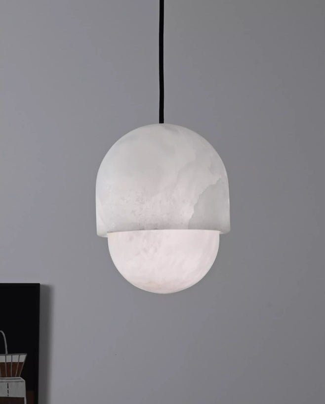 Lunar Dome Alabaster Pendant Light - Vakkerlight