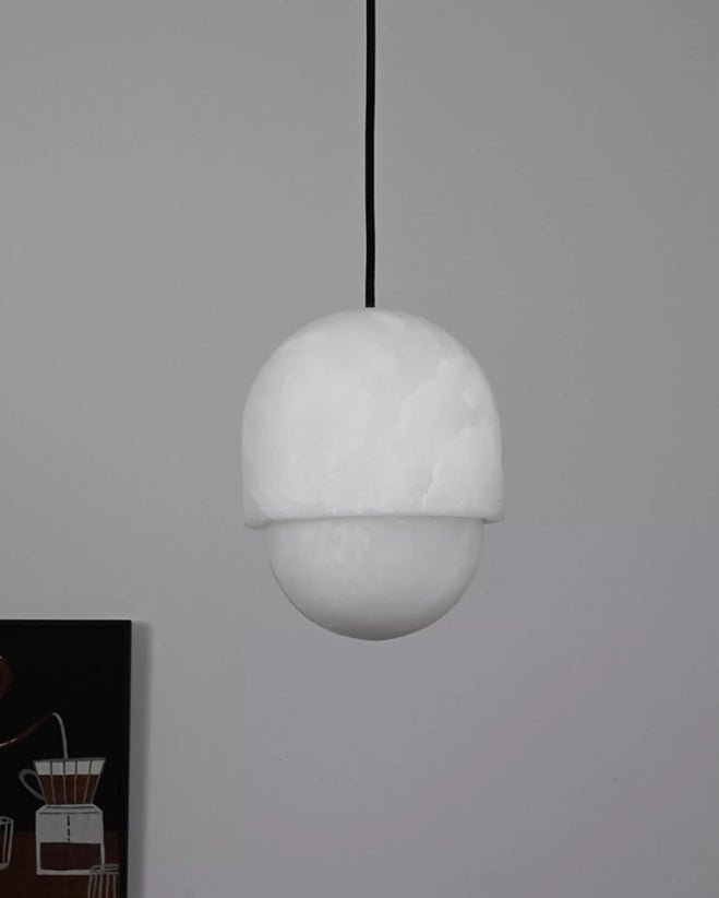 Lunar Dome Alabaster Pendant Light - Vakkerlight
