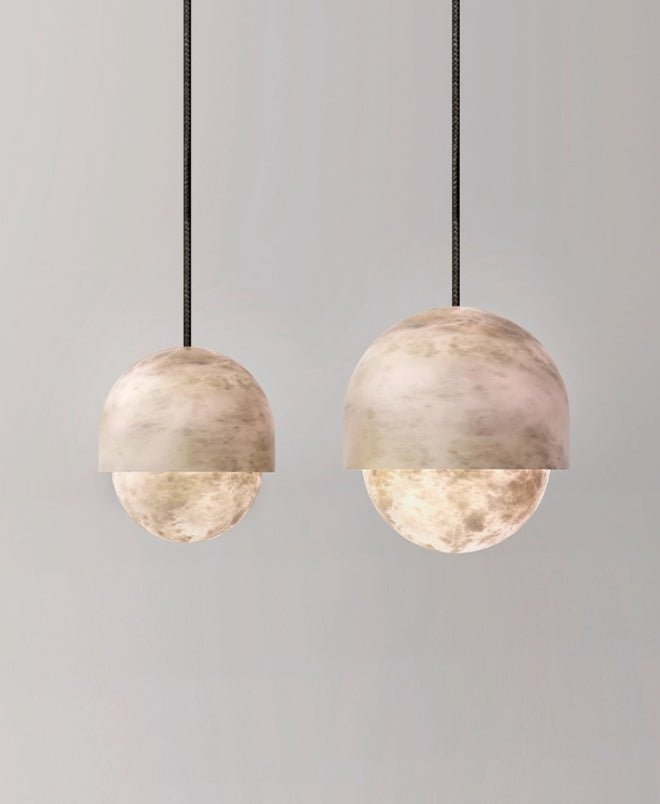 Lunar Dome Alabaster Pendant Light - Vakkerlight