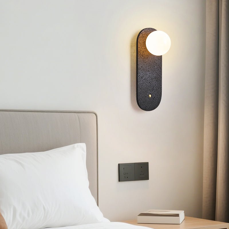 Black Travertine Hearth Sconce - Vakkerlight