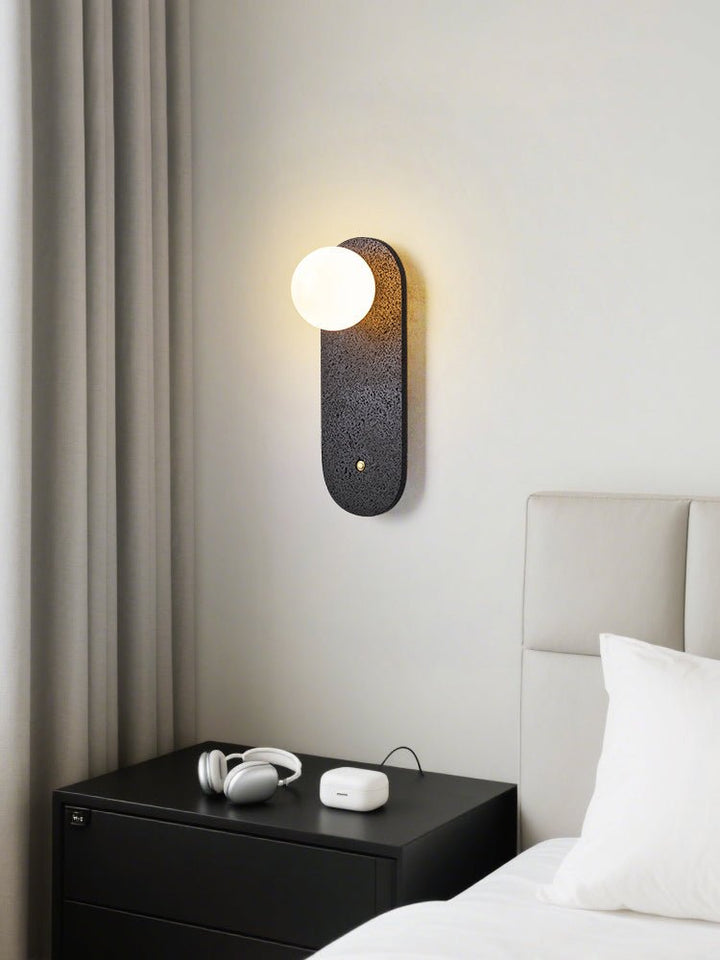 Black Travertine Hearth Sconce - Vakkerlight