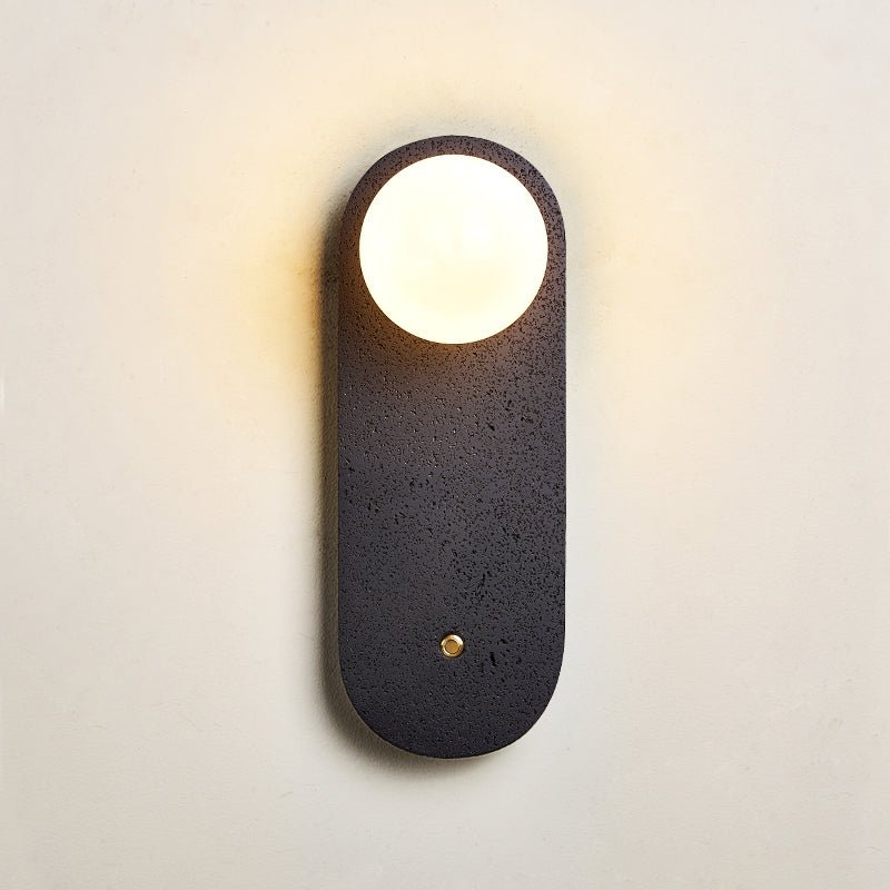Black Travertine Hearth Sconce - Vakkerlight