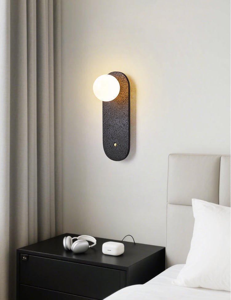 Black Travertine Hearth Sconce - Vakkerlight