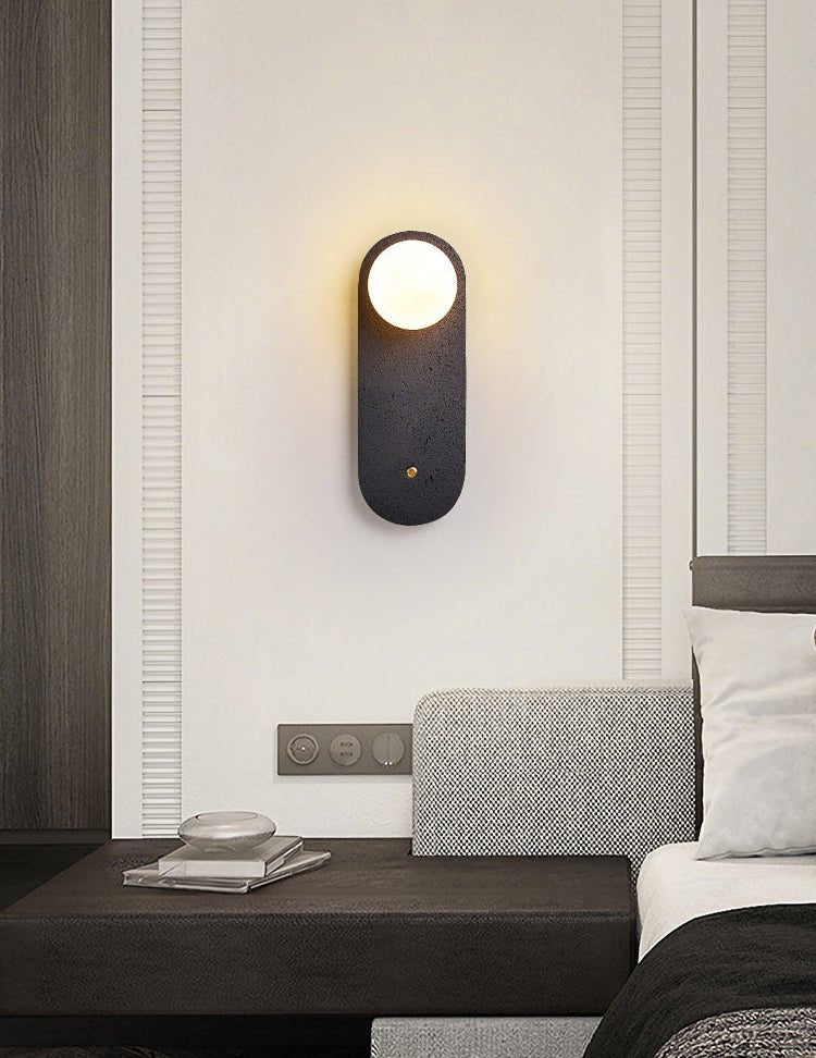 Black Travertine Hearth Sconce - Vakkerlight