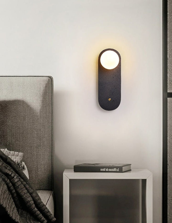 Black Travertine Hearth Sconce - Vakkerlight