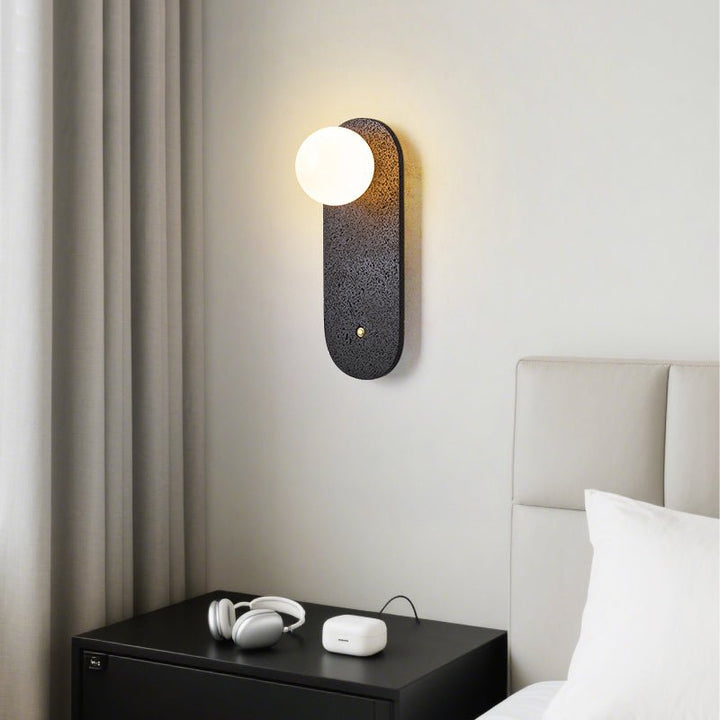 Black Travertine Hearth Sconce - Vakkerlight
