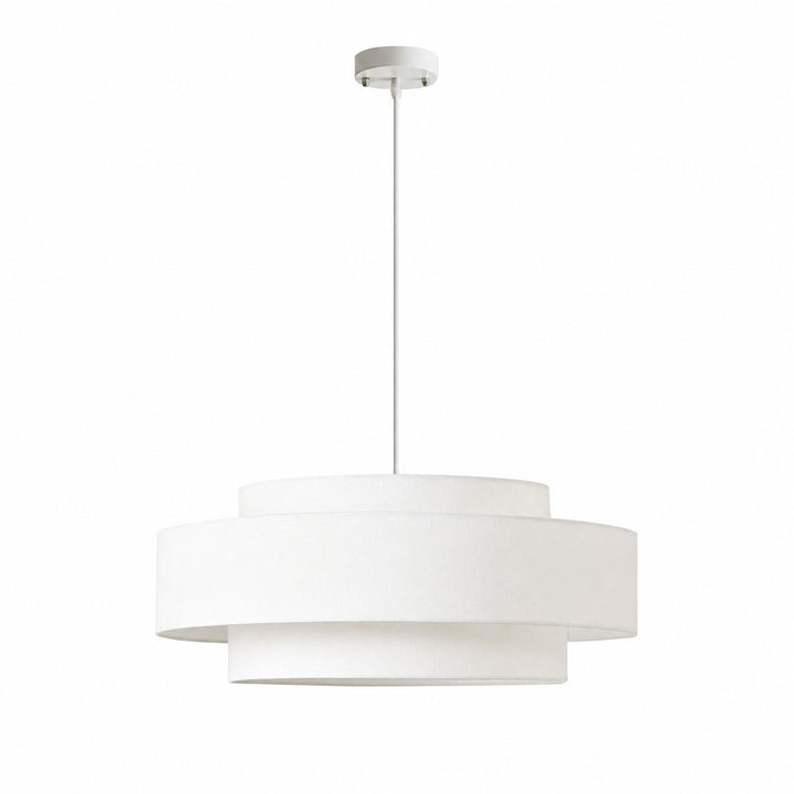 Lunara Layered Linen Pendant Light