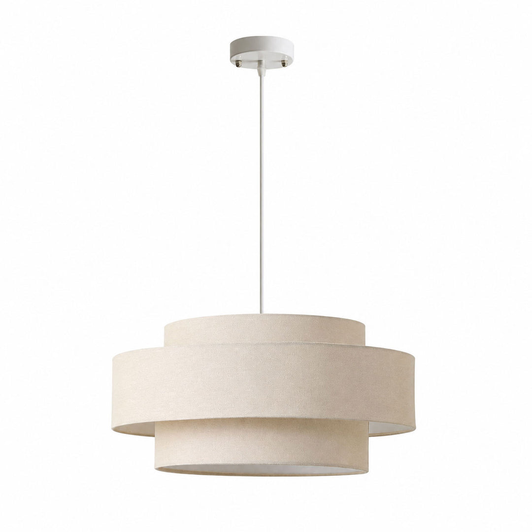 Lunara Layered Linen Pendant Light