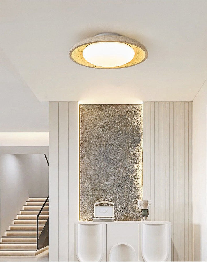 Lunara Yellow Travertine Ceiling Light - Vakkerlight
