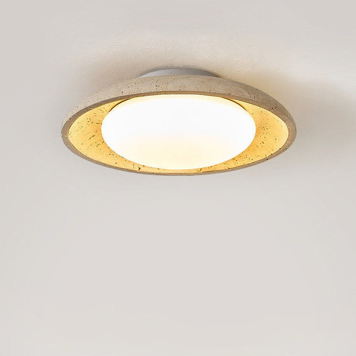 Lunara Yellow Travertine Ceiling Light - Vakkerlight
