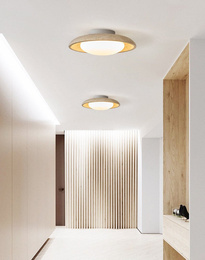 Lunara Yellow Travertine Ceiling Light - Vakkerlight