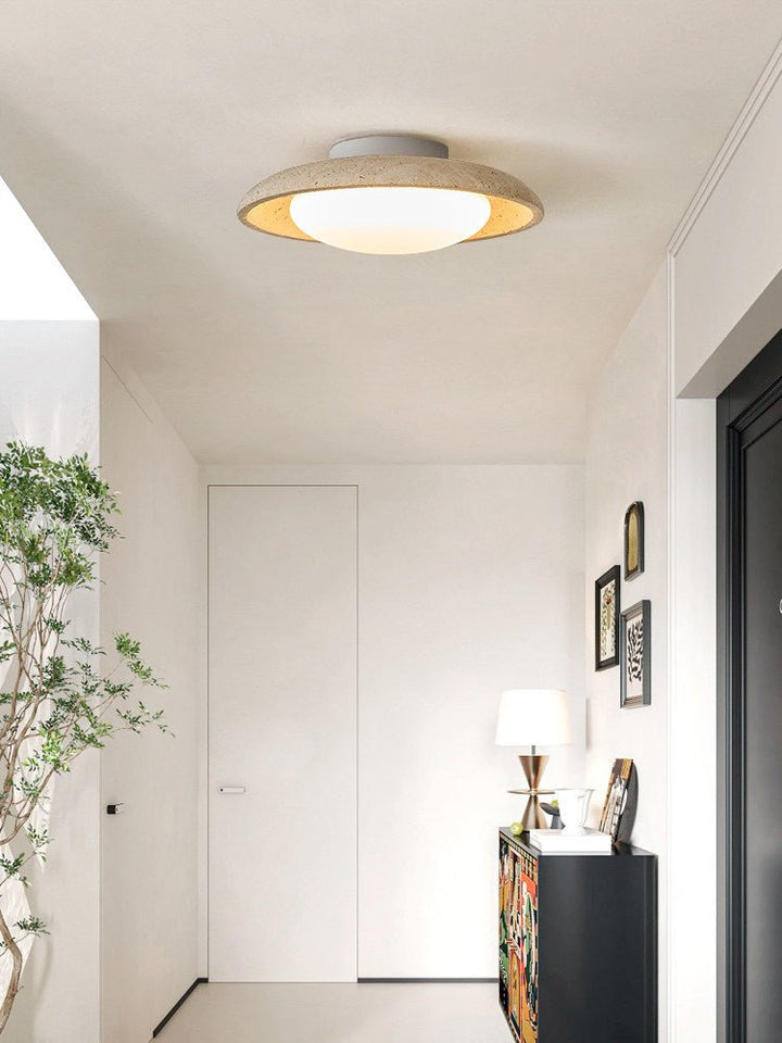 Lunara Yellow Travertine Ceiling Light - Vakkerlight