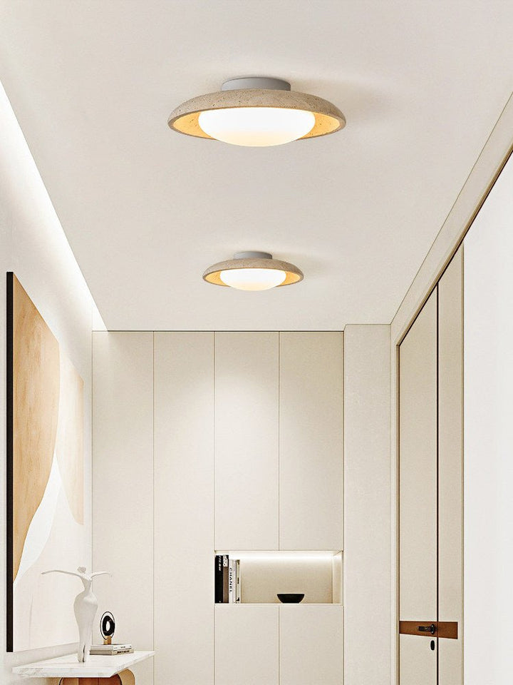 Lunara Yellow Travertine Ceiling Light - Vakkerlight