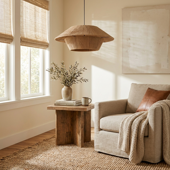 Lunara Hemp Rope Pendant Light