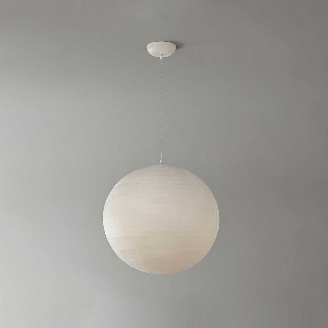 Lunara Mulberry Silk Globe Pendant Light - Vakkerlight