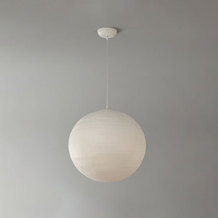 Lunara Mulberry Silk Globe Pendant Light - Vakkerlight