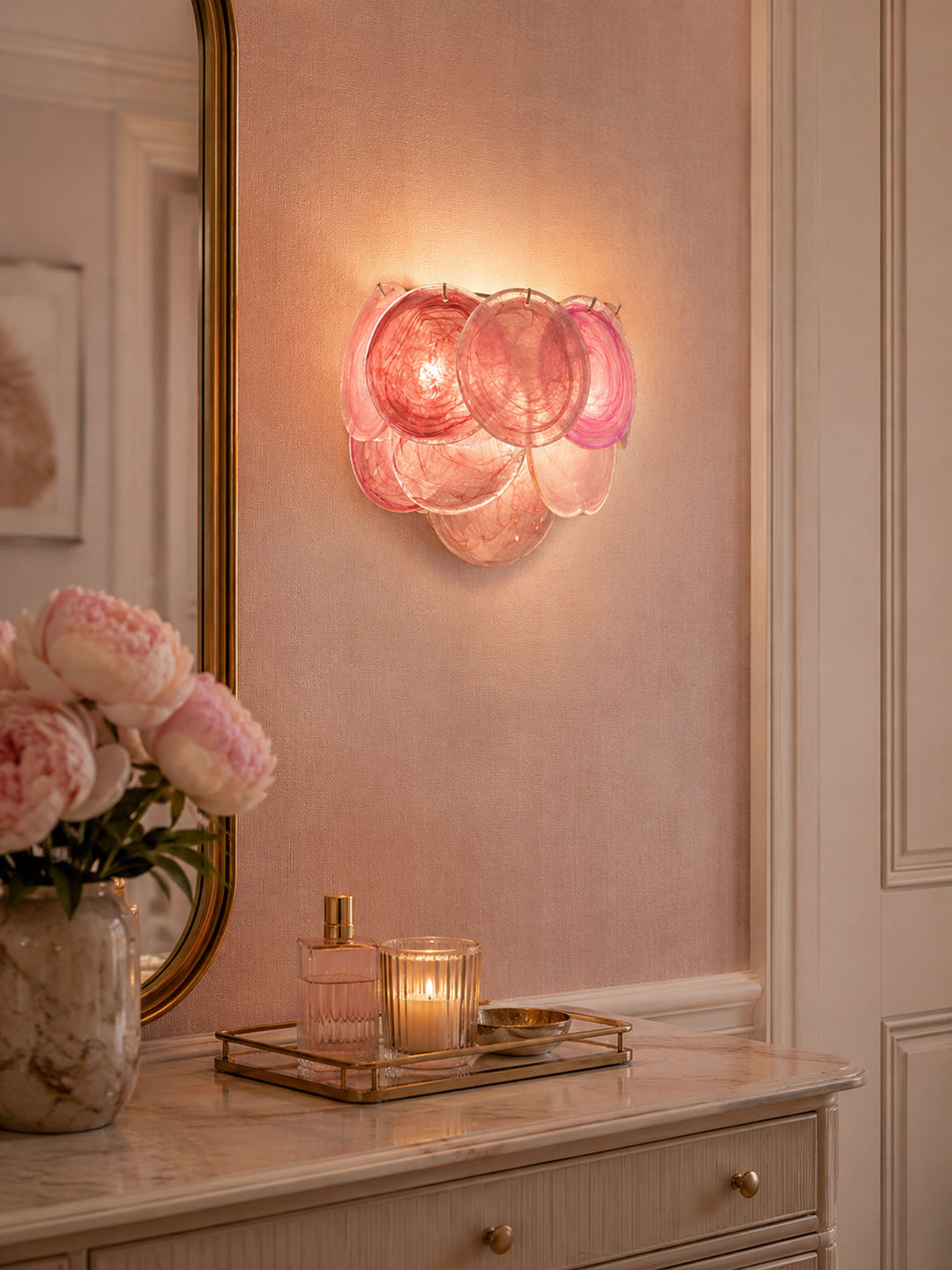 Lunaria Disc Glass Wall Lamp - Vakkerlight